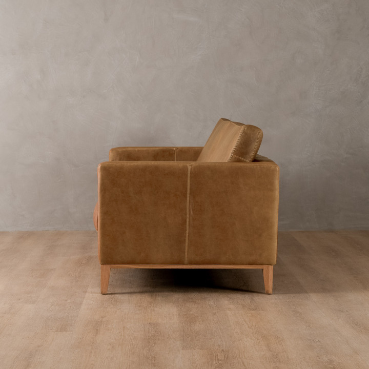 Cape Town 2-Seater Leather Couch - Desert - 4