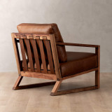 Demo - Clarens Leather Armchair - Blackwood - Butterscotch - 4