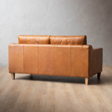 Douglas 2-Seater Leather Couch - Ginger - 3