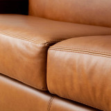 Douglas 2-Seater Leather Couch - Ginger - 6