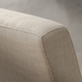 Chunky Fabric Dining Chair - Oak - Buttermilk - 6