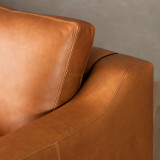 Douglas Leather Corner Couch with Daybed Right - Ginger - 5