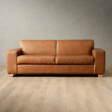 Demo - 2.2m Karoo Leather Couch - Ginger - 1