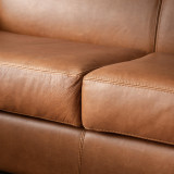 Demo - 2.2m Karoo Leather Couch - Ginger - 8