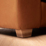Karoo Leather Corner Couch with Daybed Right - Ginger - 7
