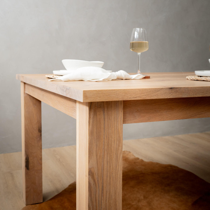 3.2m Linear Dining Table - Oak (1.2m Width) - 4