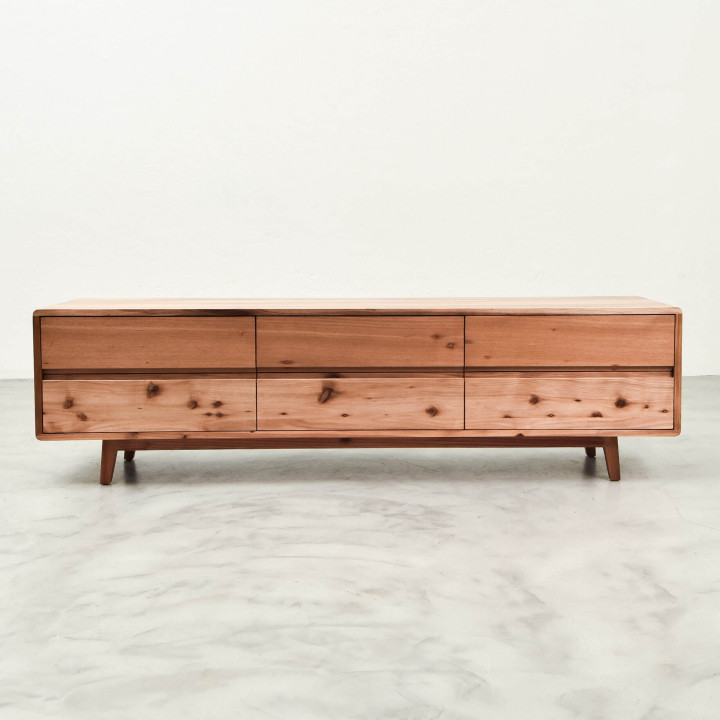 Philadelphia 6 Drawer TV Unit - Blackwood - 1