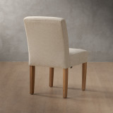 Chunky Fabric Dining Chair - Oak - Moonstone - 3