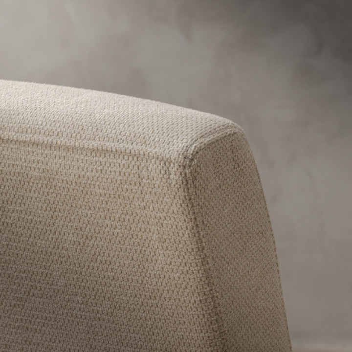Chunky Fabric Dining Chair - Oak - Moonstone - 4