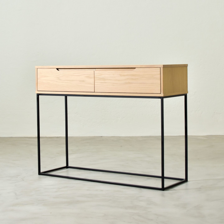 Tankwa Server Two Drawer - Pale Wheat Oak Veneer - 2