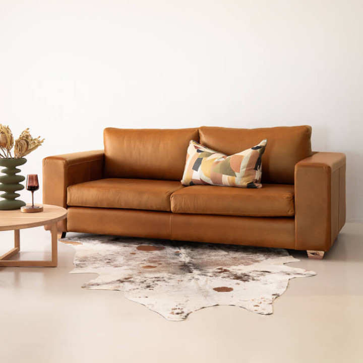 Westerman 3-Seater Leather Couch - Ginger - 2