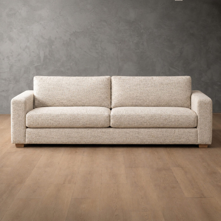 Demo - Clanwilliam 3-Seater Fabric Couch - Sandstone 1