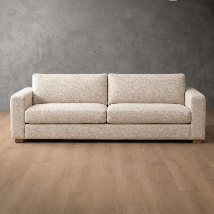 Demo - Clanwilliam 3-Seater Fabric Couch - Sandstone 1