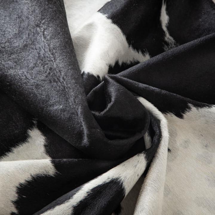 White and Black Brazilian Cow Hide