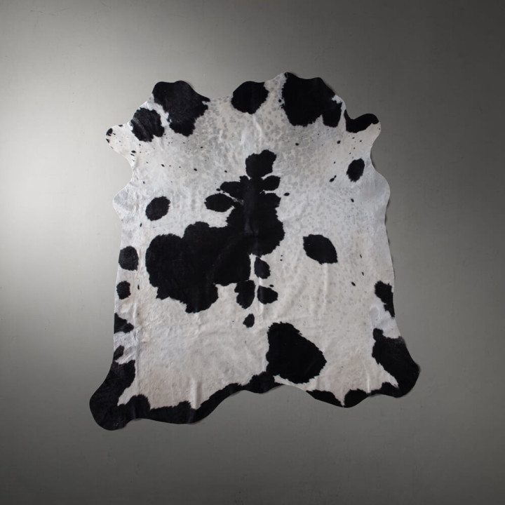 White and Black Brazilian Cow Hide