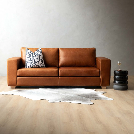 Demo - Westerman 3 Seater Leather Couch - Butterscotch