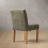 Chunky Fabric Dining Chair - Oak - Thyme Wave - 5