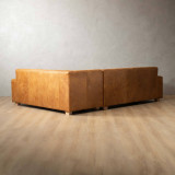 Karoo Leather Corner Couch Right - Caramel - 5