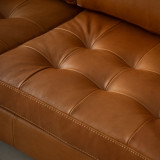 Demo - Glenhaven 3-Seater Leather Couch - Tan - 10