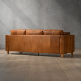 Sutherland 3 Seater Leather Couch - Cinnamon 5