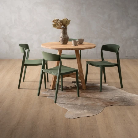 Rhodes Jamie 4 Seater Dining Set - 1m - Oak - Thyme 1