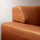 Karoo Leather Corner Couch with Daybed Right - Ginger 7