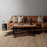 Tulbagh Leather Corner Couch with XL Daybed Right - Butterscotch 3