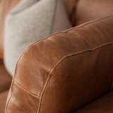 Tulbagh Leather Corner Couch with XL Daybed Right - Butterscotch 4