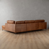 Tulbagh Leather Corner Couch with XL Daybed Right - Butterscotch 13
