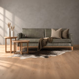 Cape Town 3 Seater Leather Couch - Pepper 9