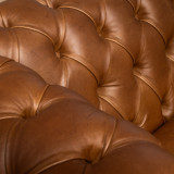 Chesterfield 3 Seater Leather Couch - Butterscotch 8