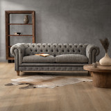 Chesterfield 3 Seater Couch - Forest Ash 2