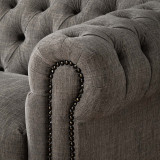 Chesterfield 3 Seater Couch - Forest Ash 7