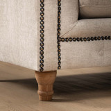 Chesterfield 3 Seater Couch - Dusted Taupe 5