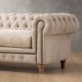 Chesterfield 3 Seater Couch - Dusted Taupe 7