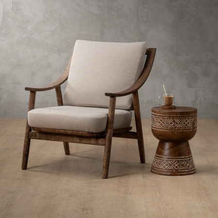 Demo - Mariclaire Fabric Armchair - Nordic Sand