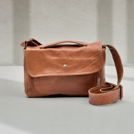 Tinka Leather Crossbody Bag - Ginger
