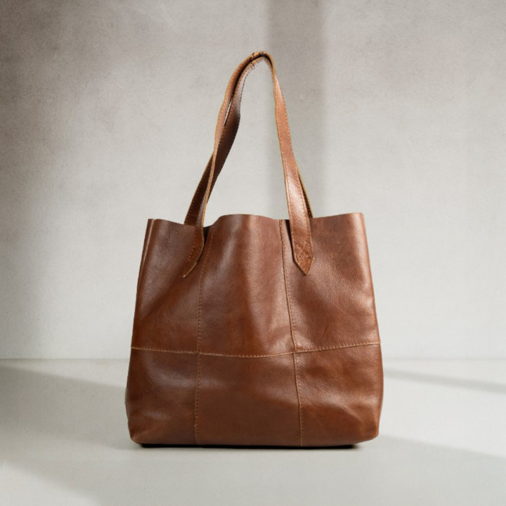 Shopper Sustainable Leather Tote - Butterscotch - 1