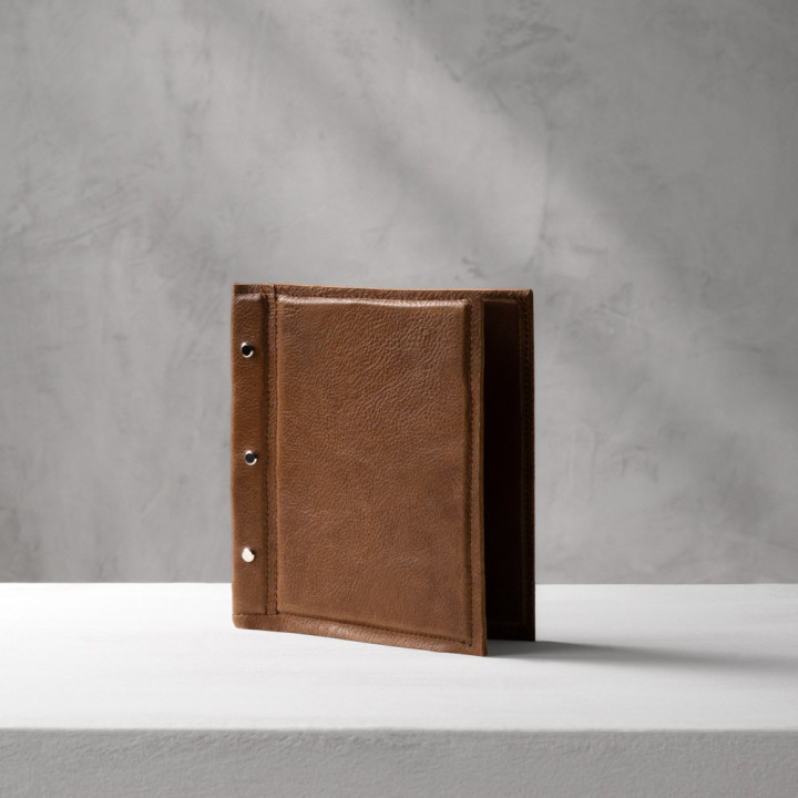 Leather Menu Cover - Butterscotch - A5 1