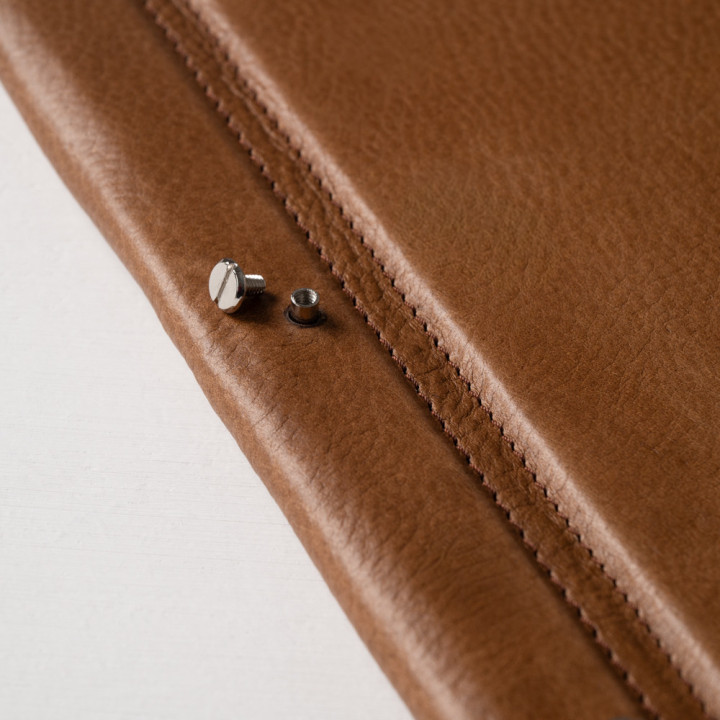 Leather Menu Cover - Butterscotch - A5 3