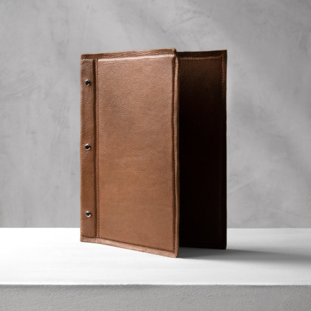 Leather Menu Cover - Butterscotch - A4