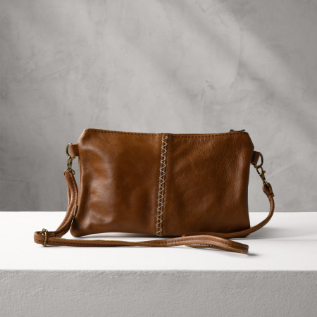 Essence Leather Clutch Crossbody Bag - Butterscotch 2
