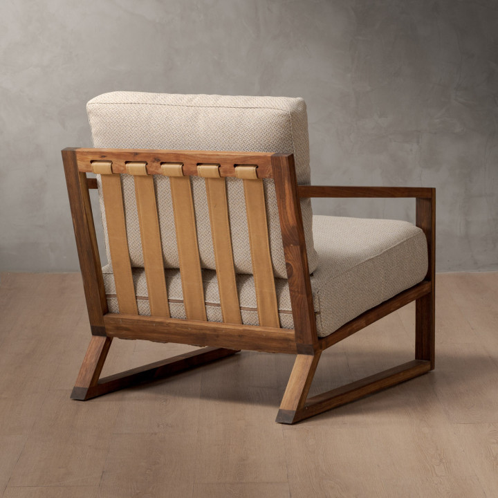 Clarens Fabric Armchair - Blackwood - Oats - 4