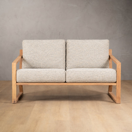 Demo - Clarens 2 Seater Fabric Couch - Oak - Sandstone