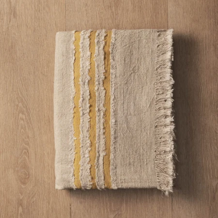 Marisol Throw - Stone & Mustard 2