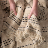 Valeria Throw - Ivory & Anthracite 6