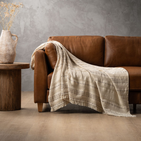 Valeria Throw - Ivory & Stone