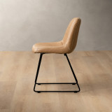 Hand-Stitched Leather Dining Chair - Desert 7