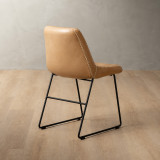Hand-Stitched Leather Dining Chair - Desert 10