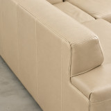 Demo - Karoo Leather Corner Couch - Left - Cream 2